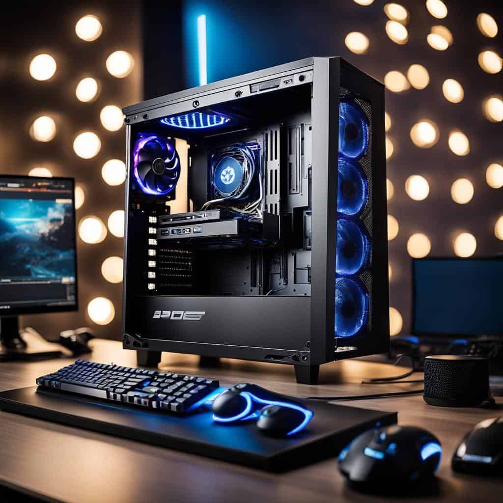 "Budget-friendly gaming PC setup with optimal performance and aesthetic appeal."